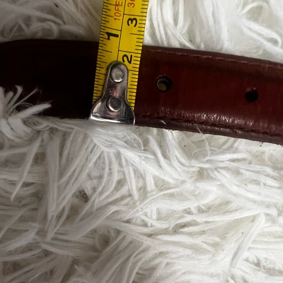 Vintage Fossil Women’s Flower Concho Brown Leather Belt Western Studded 34’lengt - Picture 13 of 13